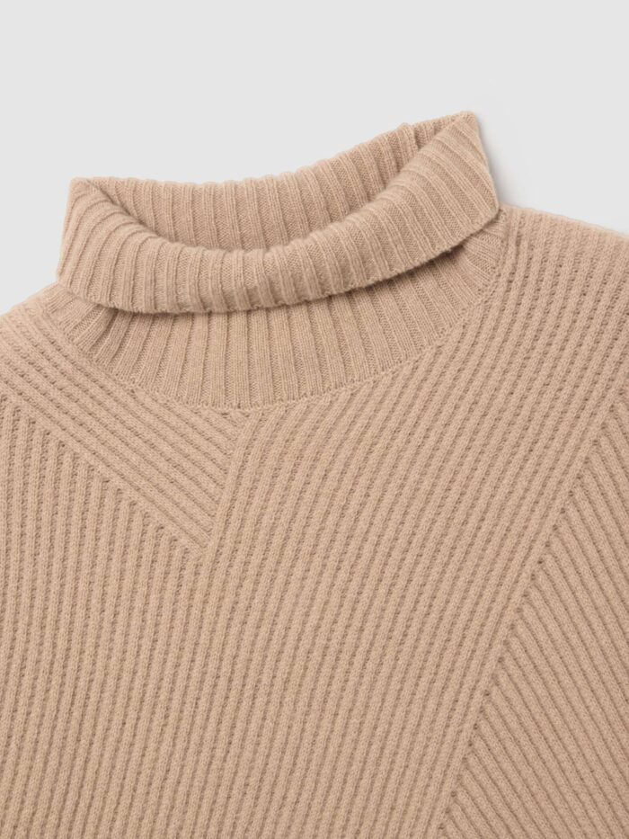 STEFANEL Jumper in pure wool Beige - Image 3