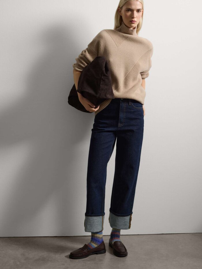 STEFANEL Jumper in pure wool Beige - Image 4