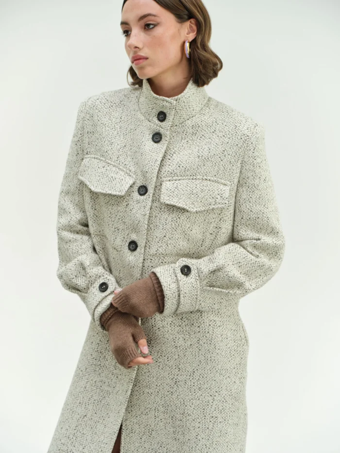 CHICARD Coat tweed White - Image 2