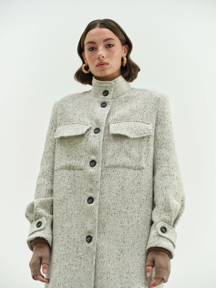 CHICARD Coat tweed White - Image 4