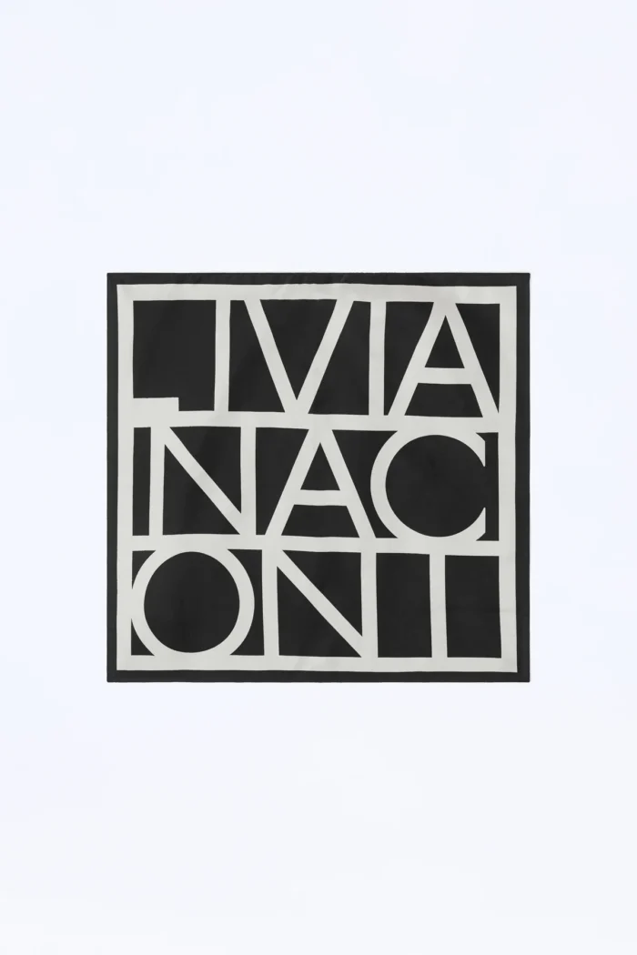 W5AA5WF20Y699A-A_df8cd841-985a-45dd-9c36-fdfe1b44f2e6 LIVIANA CONTI Clare foulard Black/white - Image 1