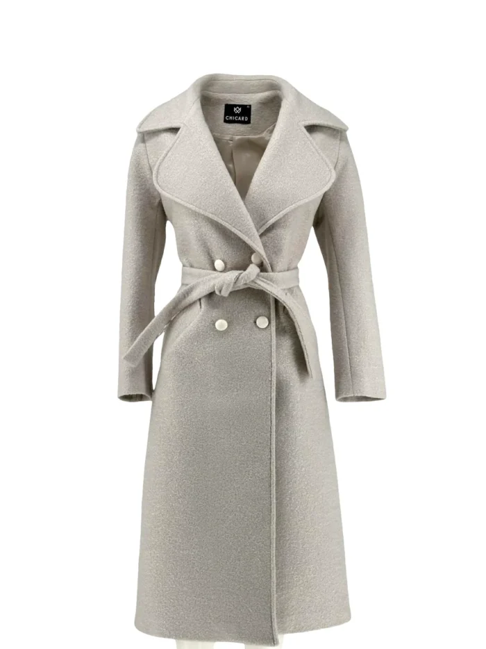 chicardcoatwhite CHICARD Boucle double-breasted coat - Image 1