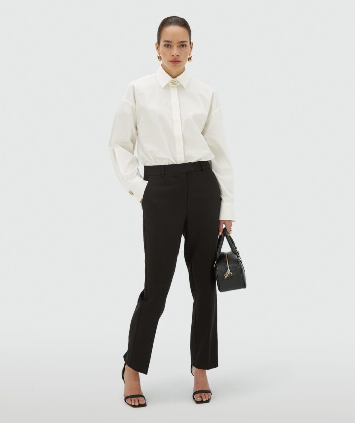 JOSH-V LAURI oversized blouse with open back Off white - Image 2