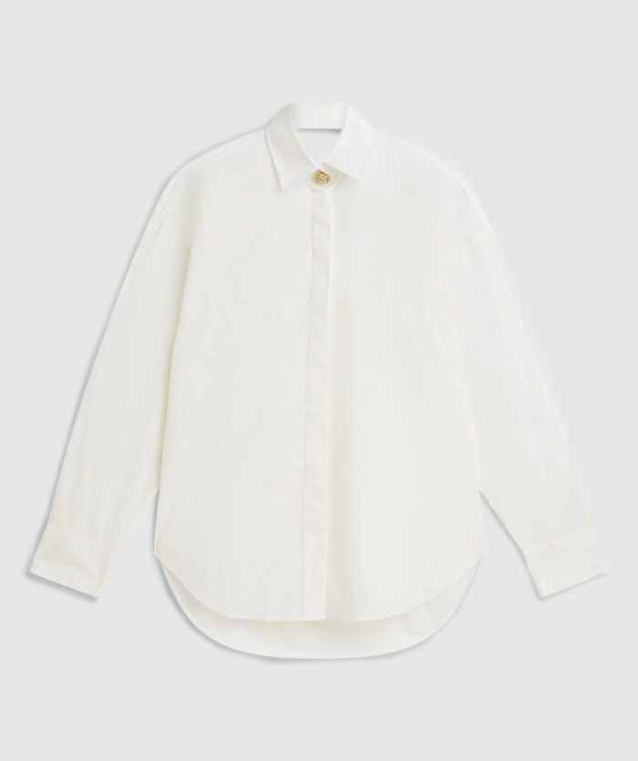 JOSH-V LAURI oversized blouse with open back Off white - Image 6
