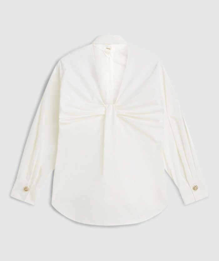 JOSH-V LAURI oversized blouse with open back Off white - Image 7