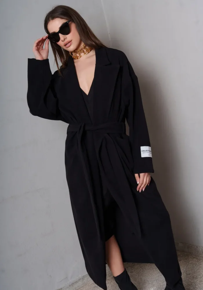 COLLECTIVA NOIR Sandy coat Black - Image 3