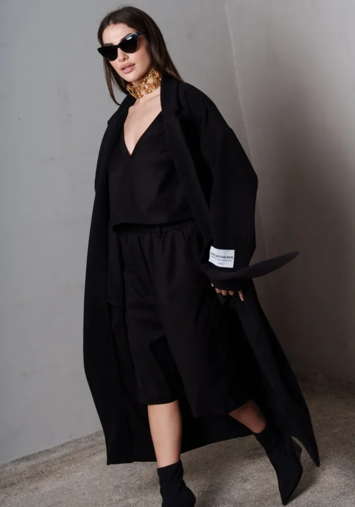 COLLECTIVA NOIR Sandy coat Black - Image 5