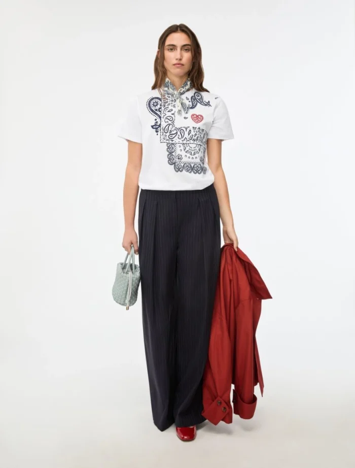 i BLUES  Printed T-shirt  White - Image 4