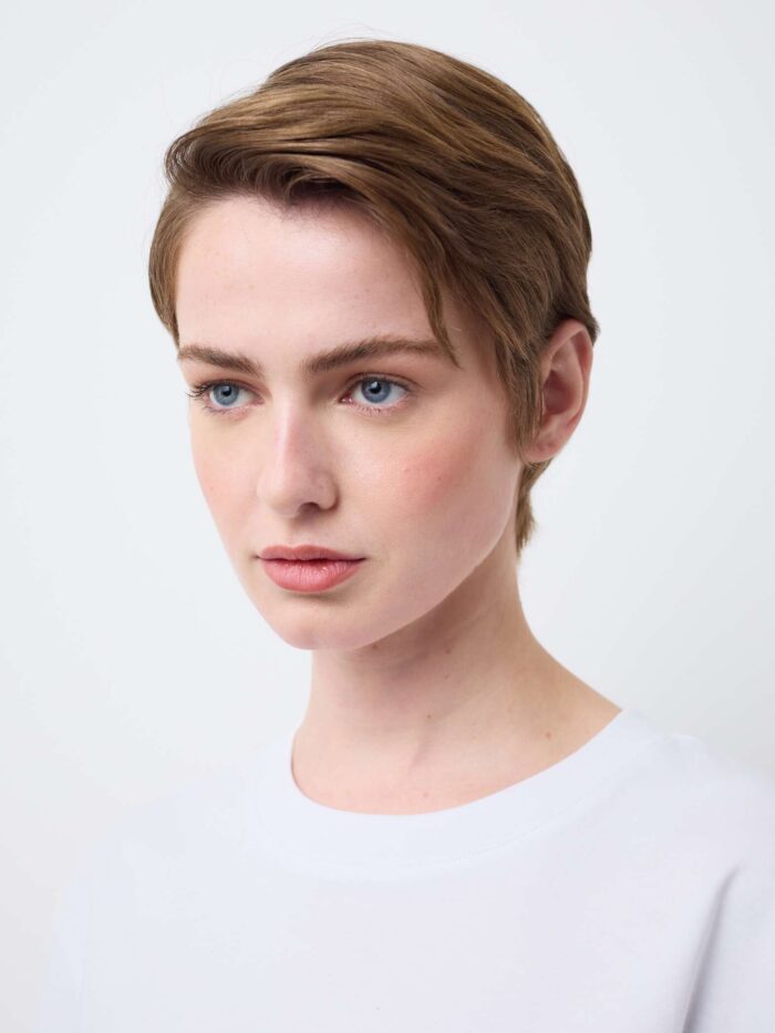 STEFANEL Regular fit pure cotton crew neck T-shirt White - Image 2