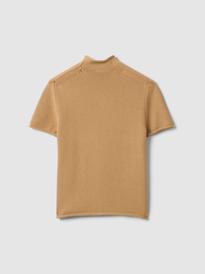 STEFANEL cotton crew neck regular fit top Camel - Image 7