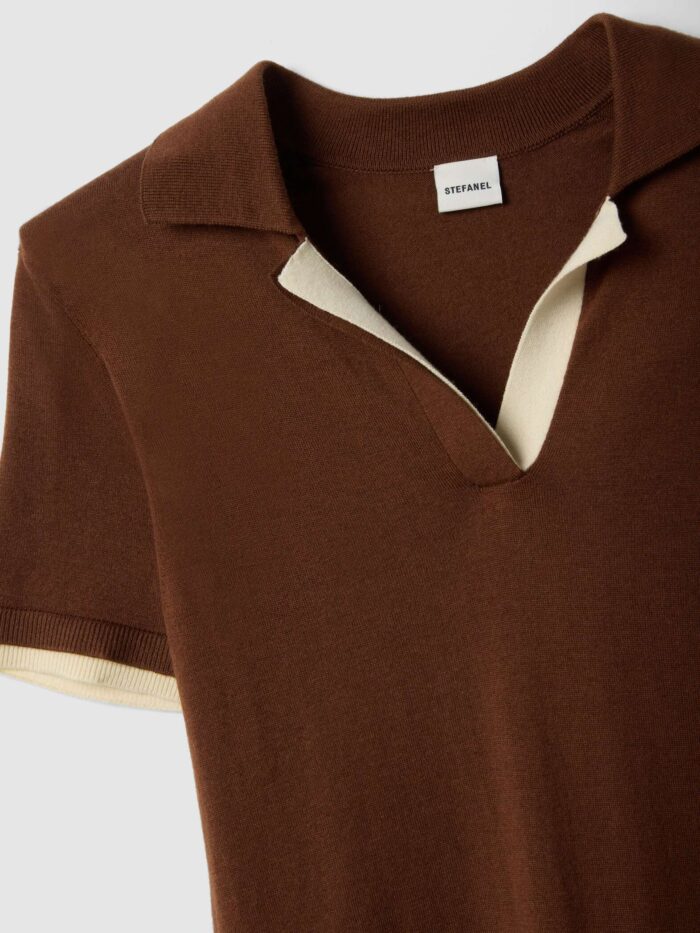 STEFANEL Wool and cotton blend regular fit jumper Brown - Image 7