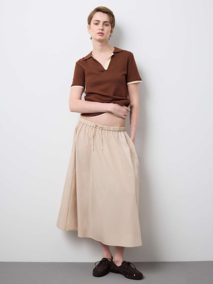 STEFANEL Wool and cotton blend regular fit jumper Brown - Image 3