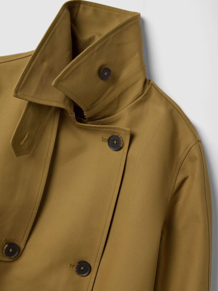 STEFANEL Short Pure Cotton Trench Regular Fit Brown - Image 7