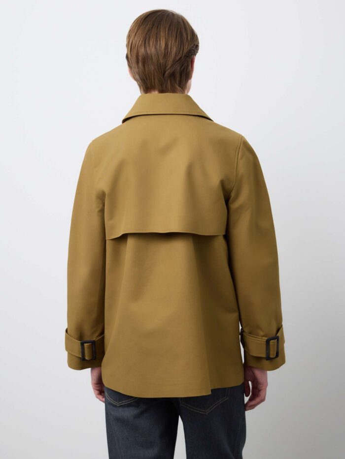 STEFANEL Short Pure Cotton Trench Regular Fit Brown - Image 4