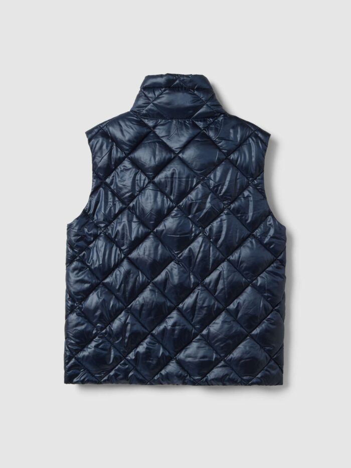 STEFANEL Regular fit padded gilet with zip Blue - Image 6