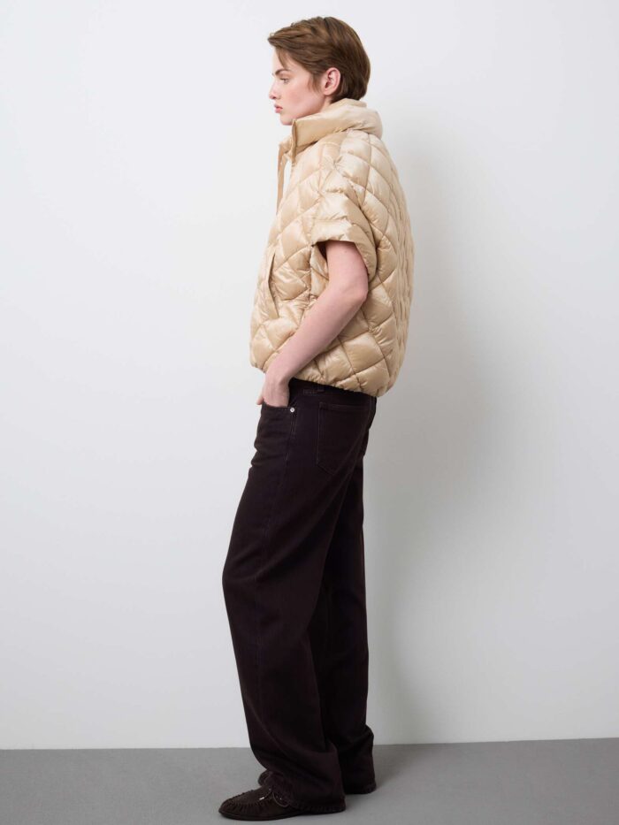 STEFANEL ultra-light regular fit jacket with zip Beige - Image 2