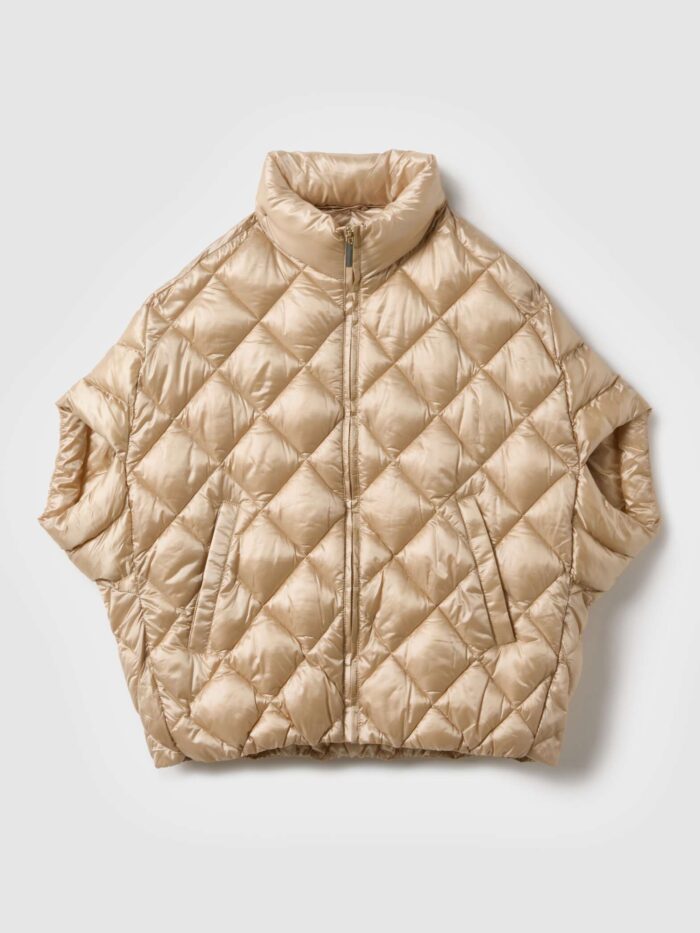 STEFANEL ultra-light regular fit jacket with zip Beige - Image 5