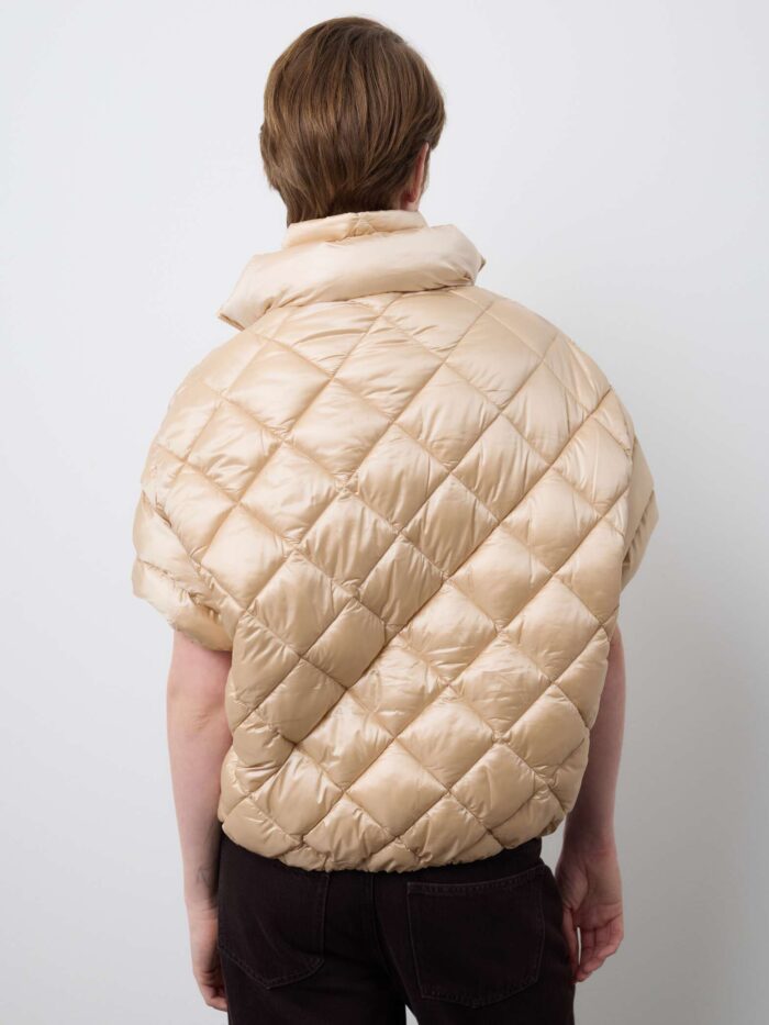 STEFANEL ultra-light regular fit jacket with zip Beige - Image 4