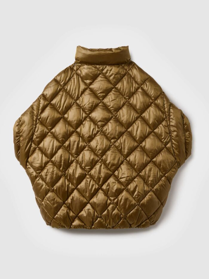 STEFANEL ultra-light regular fit jacket with zip Light brown - Image 6