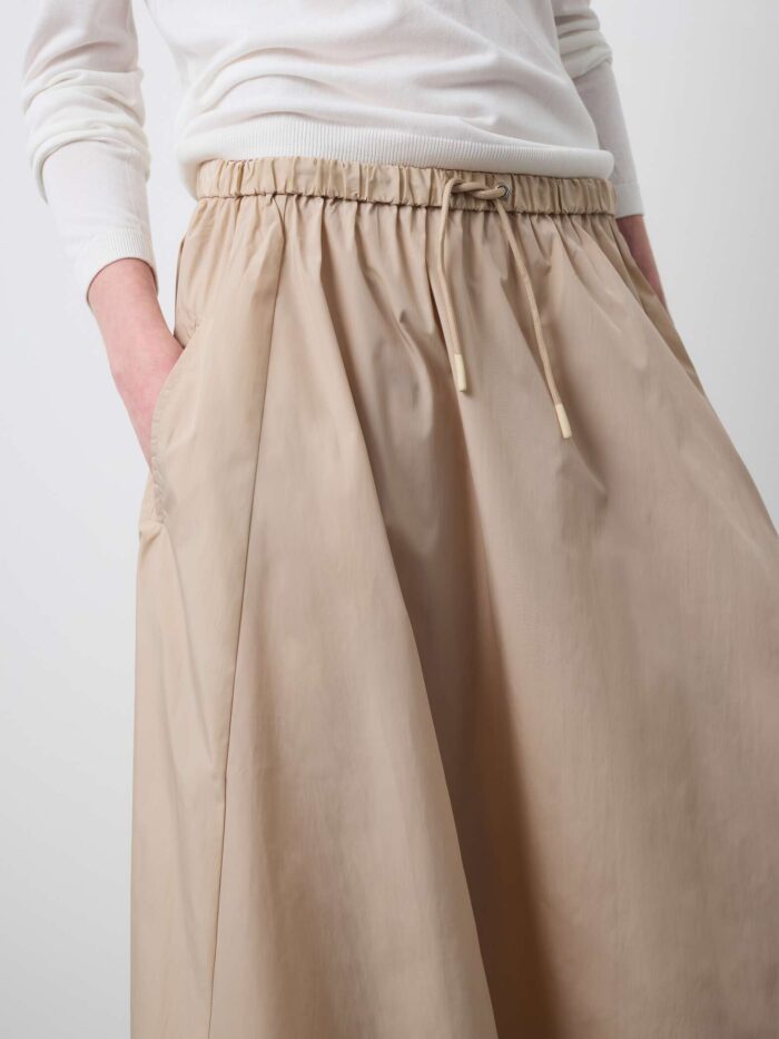 STEFANEL Regular fit skirt with elastic waistband Beige - Image 3
