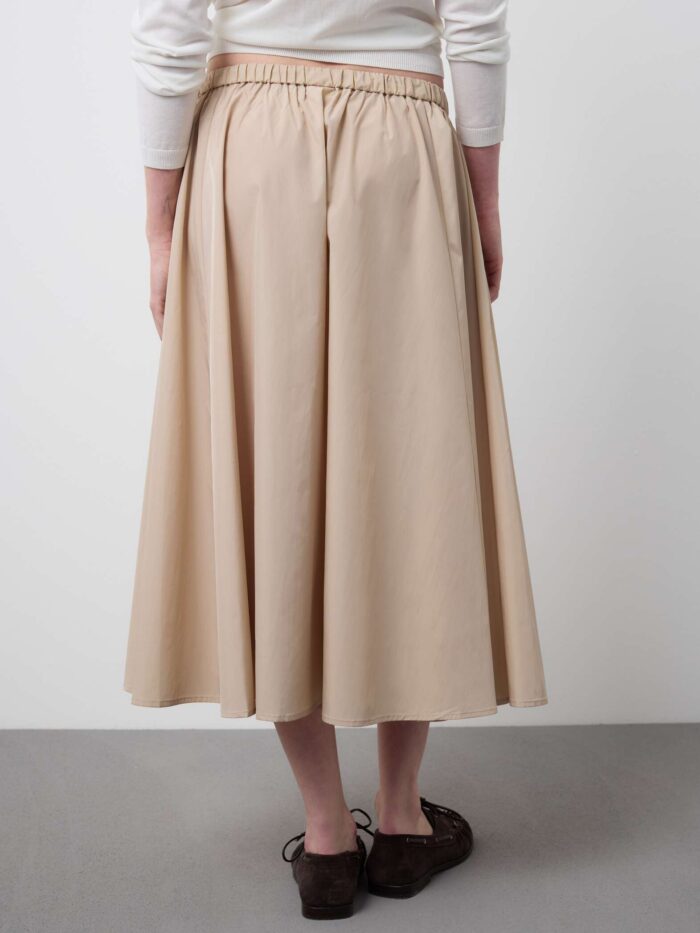 STEFANEL Regular fit skirt with elastic waistband Beige - Image 4