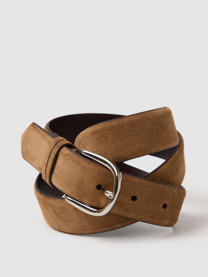STEFANEL Genuine leather belt Light Brown - Image 3