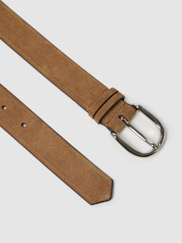 STEFANEL Genuine leather belt Light Brown - Image 2