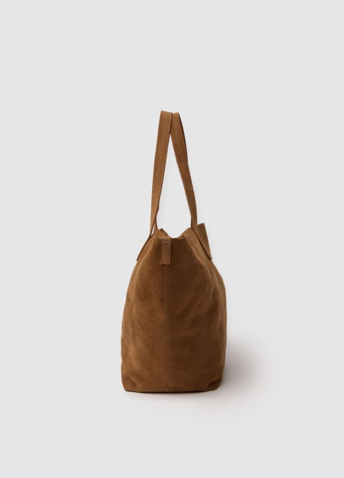 STEFANEL Genuine leather shoulder bag with double handles Brown - Image 2