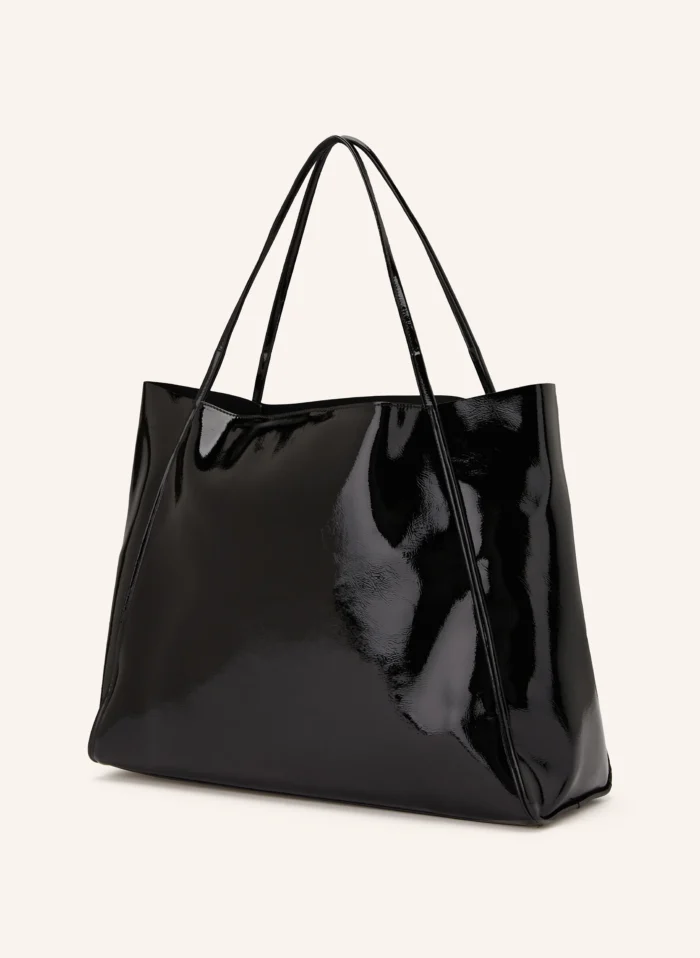 TED BAKER BRISAA Thin Strap Crinkle Large Slouchy Tote  Black - Image 2