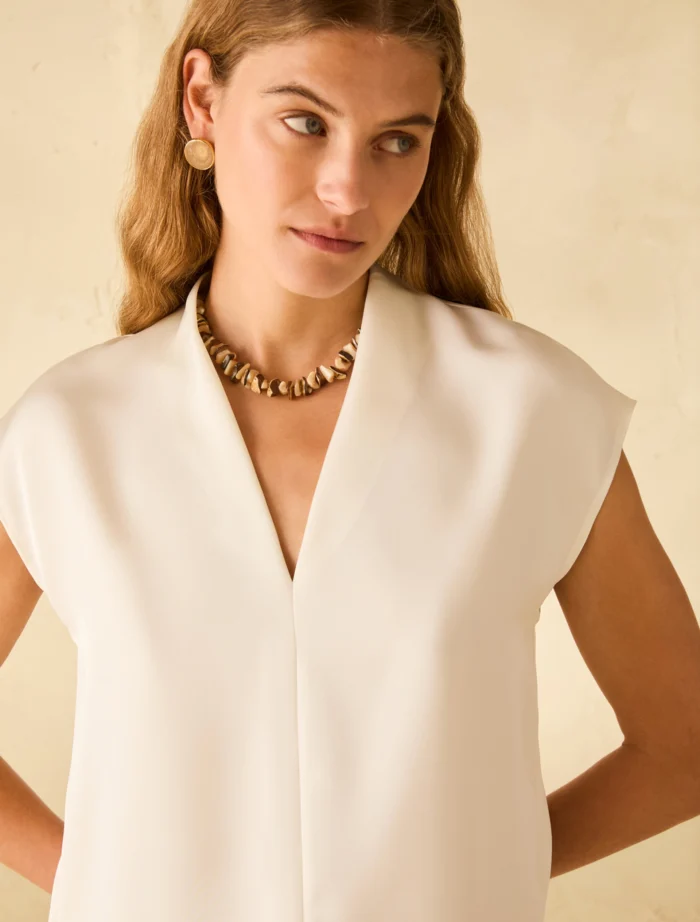 PENNY BLACK Double satin blouse Ivory - Image 2