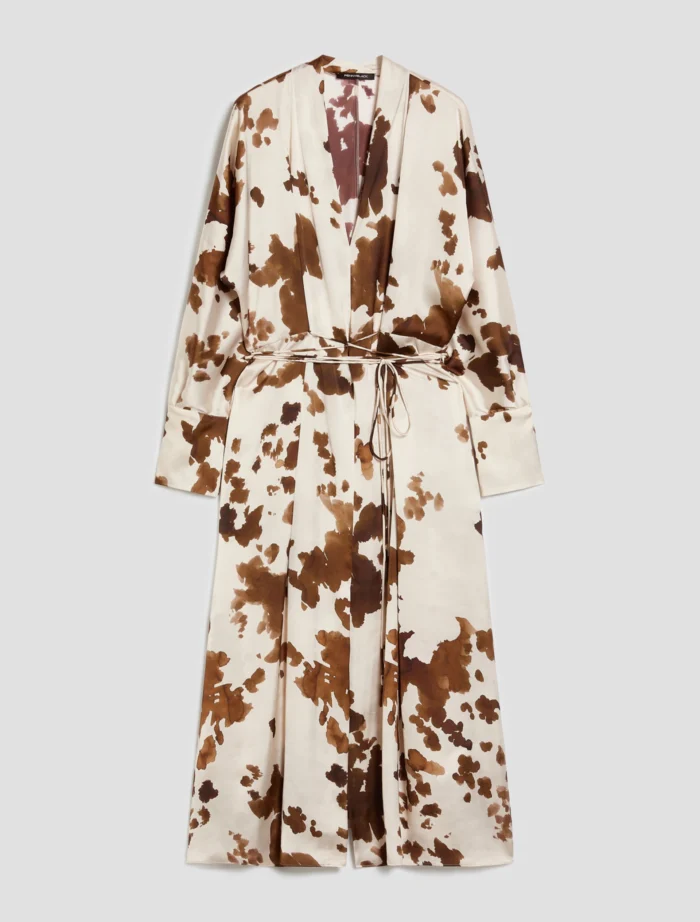 PENNY BLACK Cow print satin dress Ivory - Image 5