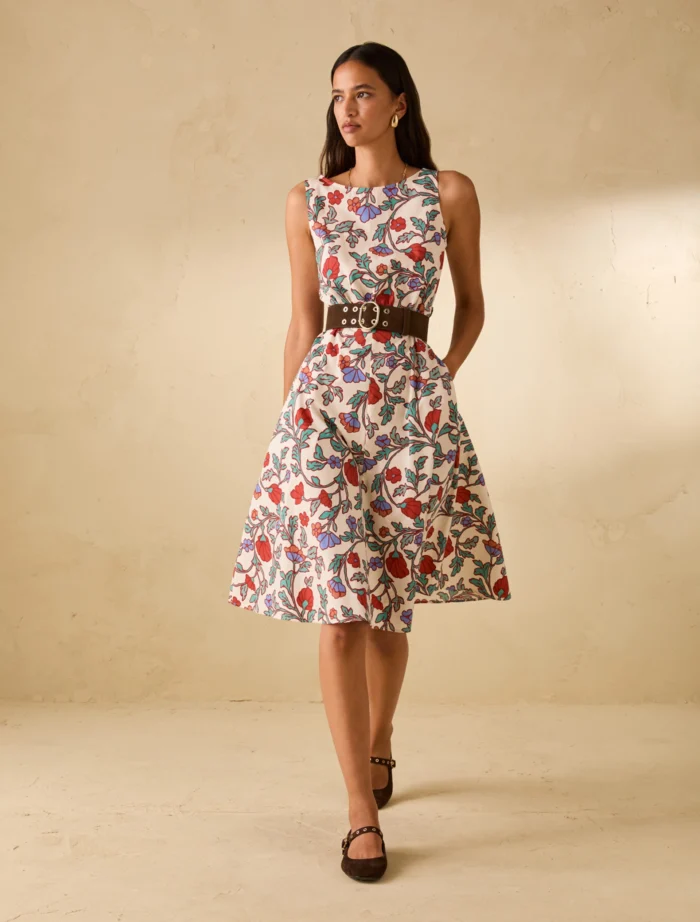 PENNY BLACK Fit & flare poplin dress Wite - Image 4