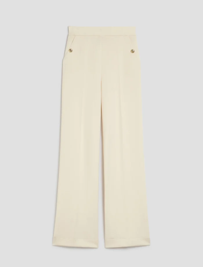 PENNY BLACK Wide-fit double jersey trousers Vanilla - Image 5