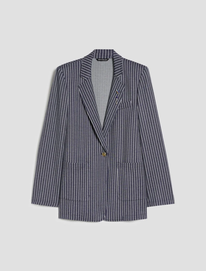 PENNY BLACK Pinstripe jersey blazer Navy - Image 6