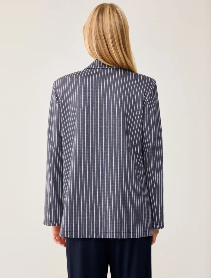 PENNY BLACK Pinstripe jersey blazer Navy - Image 4