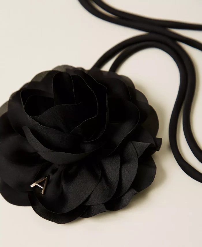 ACTITUDE Choker with satin flower Black - Image 2