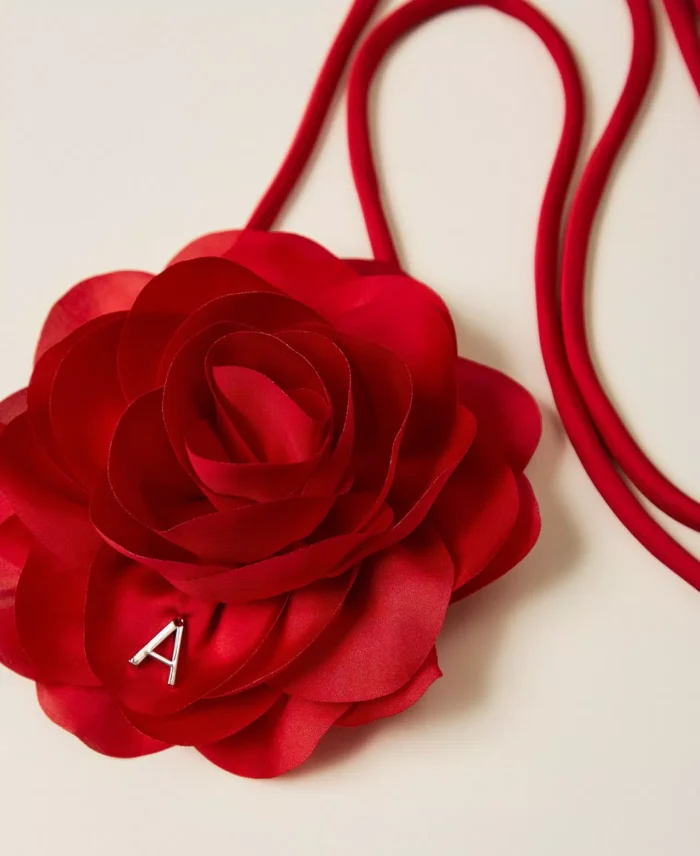 ACTITUDE Choker with satin flower Magenta - Image 2