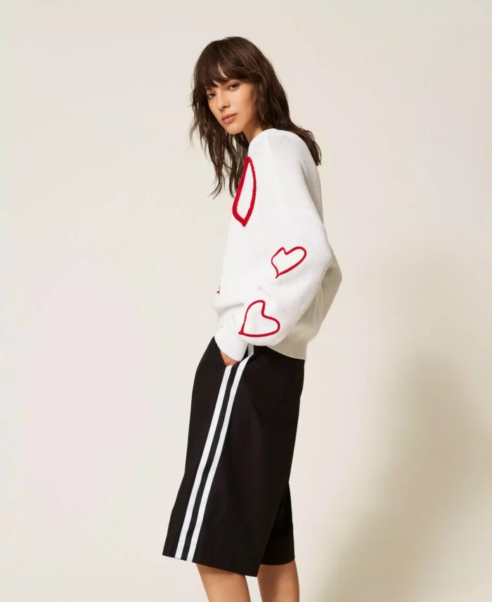 ACTITUDE Recycled poplin Bermuda shorts Black - Image 3