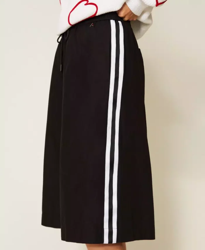 ACTITUDE Recycled poplin Bermuda shorts Black - Image 2