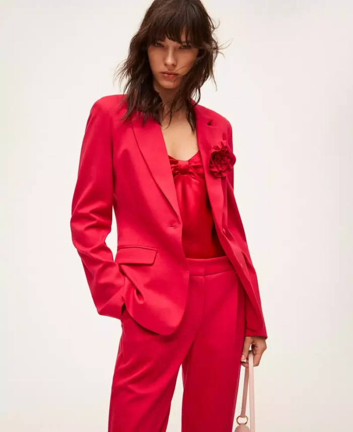 ACTITUDE Satin top with knot Magenta - Image 6