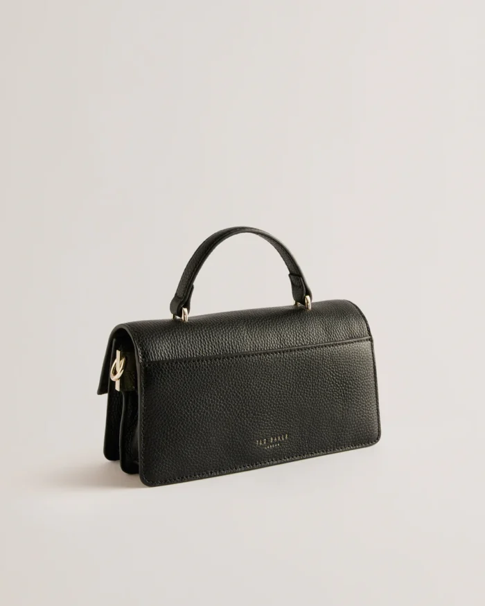 TED BAKER Rosly Bar Detail Elongated Top Handle Bag Black - Image 3