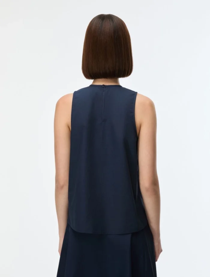 i BLUES Emboidered top Navy - Image 4