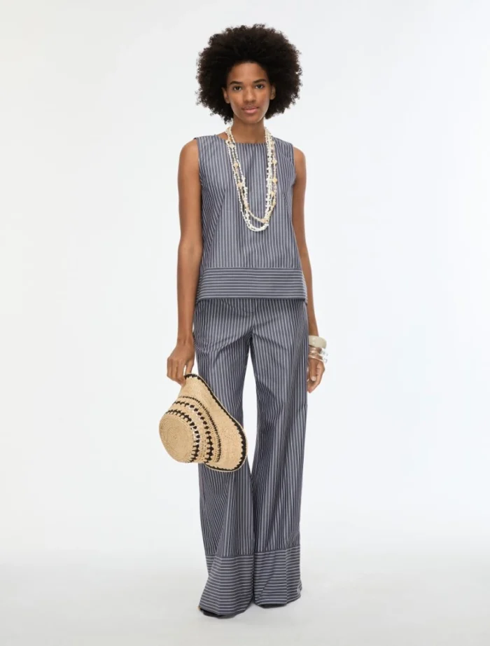 i BLUES Flounce top Navy - Image 4