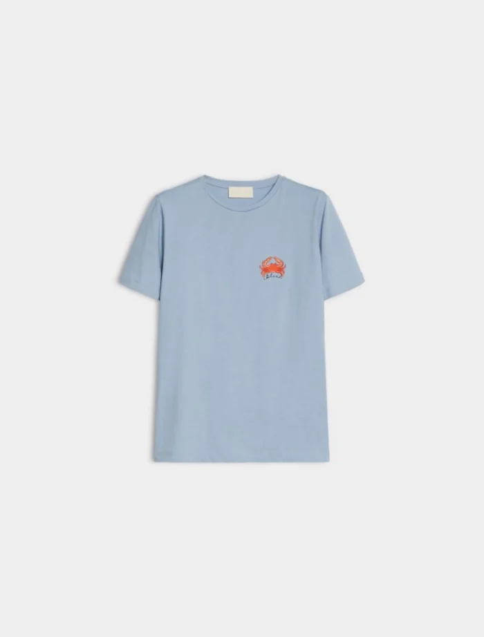 i BLUES Embroidered t-shirt Light blue - Image 5