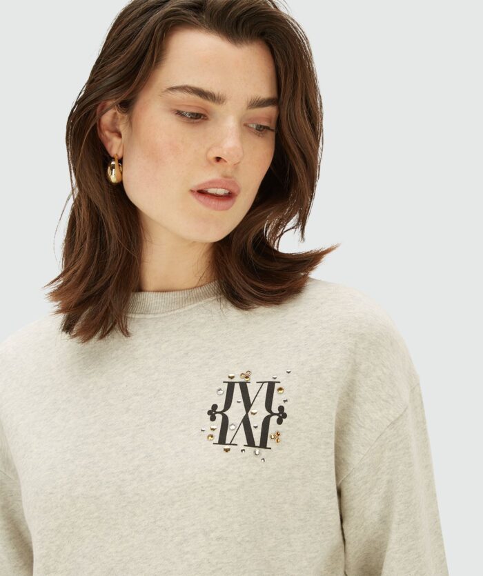 JOSH-V NAOMI relaxed fit sweater - salt melange - Image 5