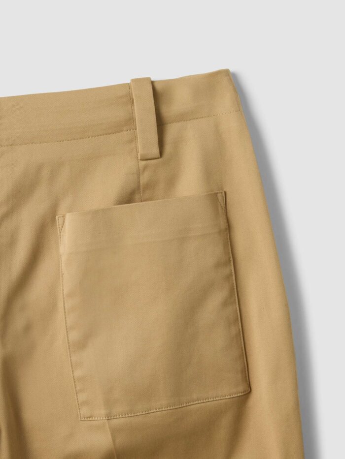 STEFANEL Straight stretch cotton trousers Beige - Image 5