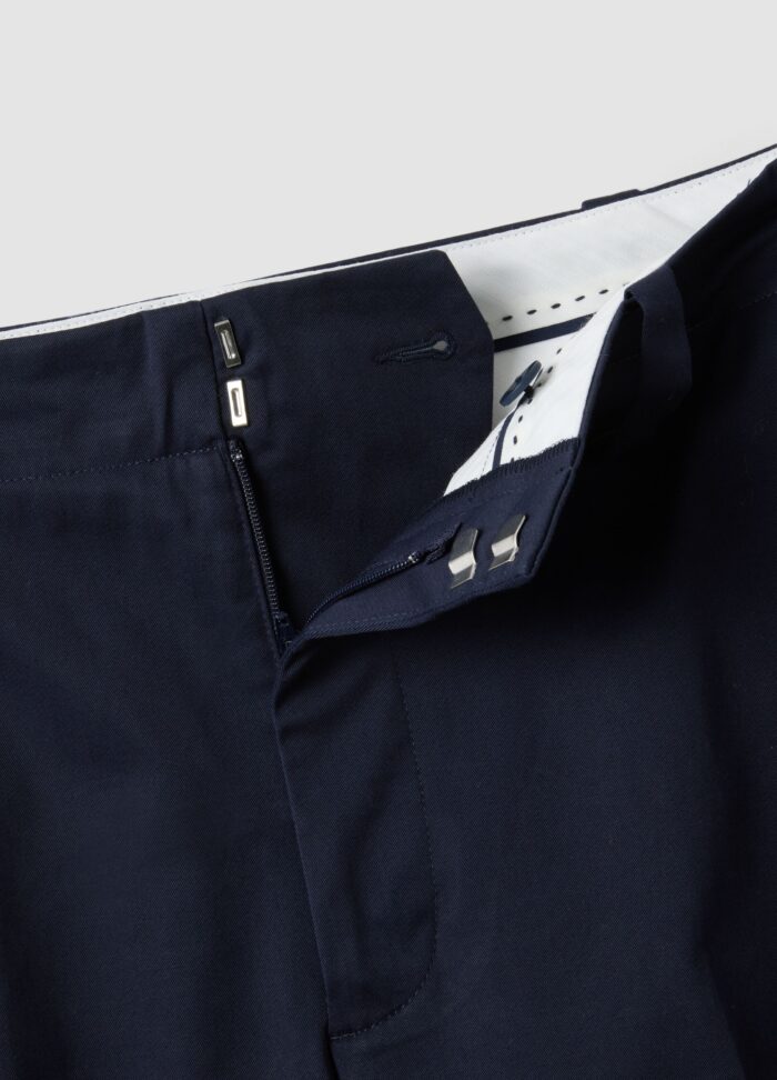 STEFANEL Straight-leg stretch gabardine trousers Blue - Image 4