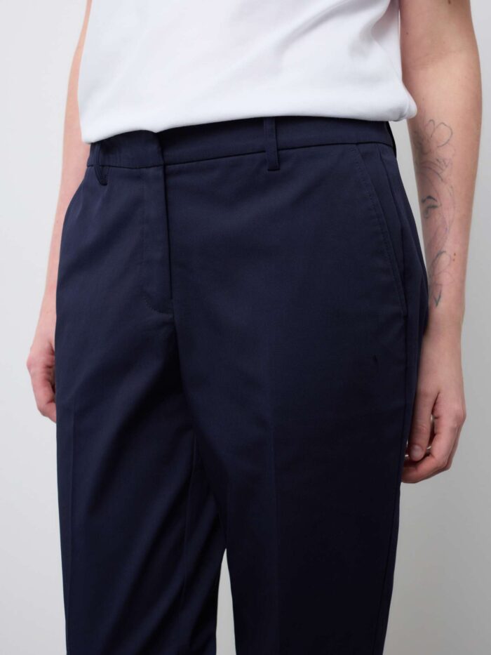 STEFANEL stretch cotton trousers Blue - Image 3