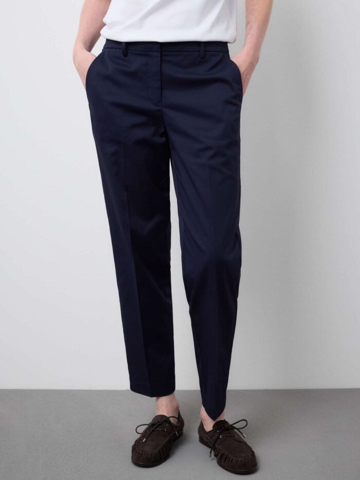 STEFANEL stretch cotton trousers Blue - Image 2