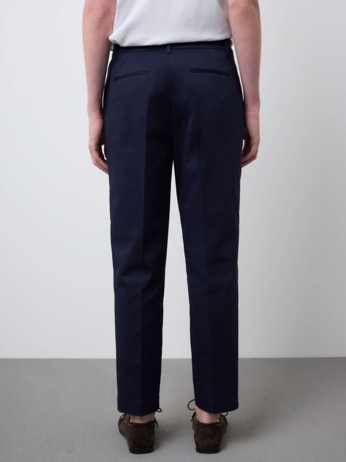 STEFANEL stretch cotton trousers Blue - Image 4